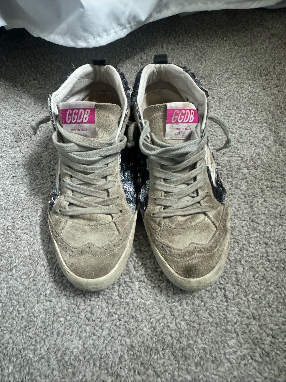 GGDB Golden Goose Midstars Sneakers Navy Sequin